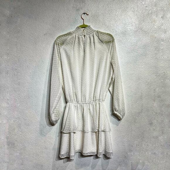 Yumi Kim Swiss Dot White Class Act Mini Dress Sz S - Picture 9 of 12